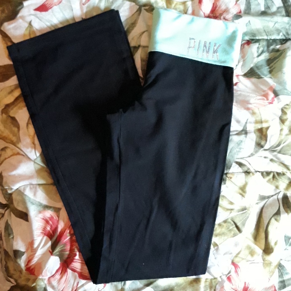 Pink brand boot cut black leggings